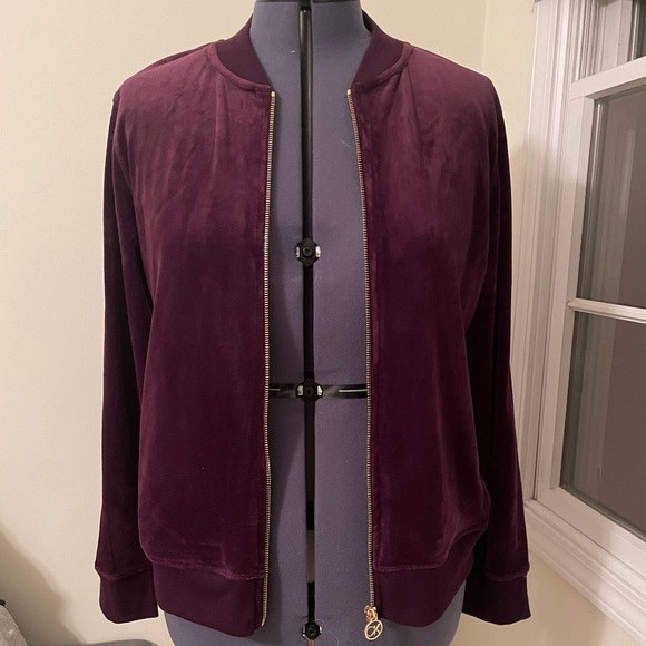NWOT Calvin Klein velour zip up - Picture 6 of 6